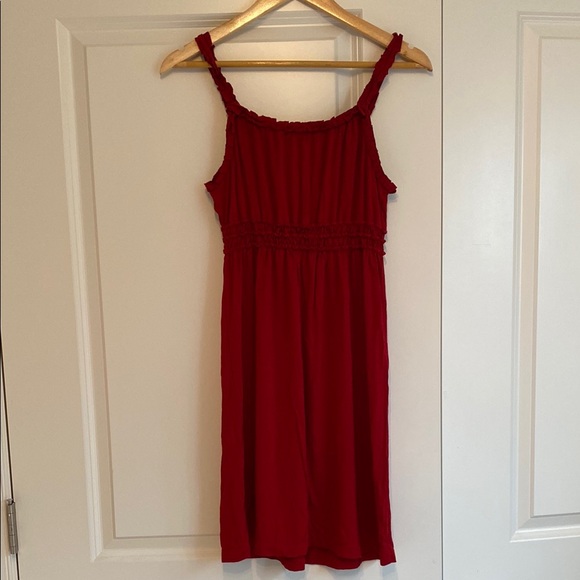Max Studio Red Ruched Mini Sundress - Picture 4 of 11